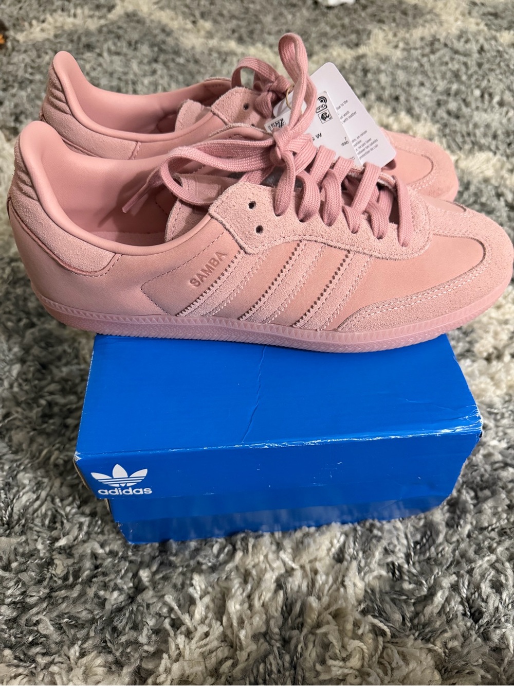 Pink Samba OG Women's Suede Lace-Up Sneakers - Picture 2 of 5